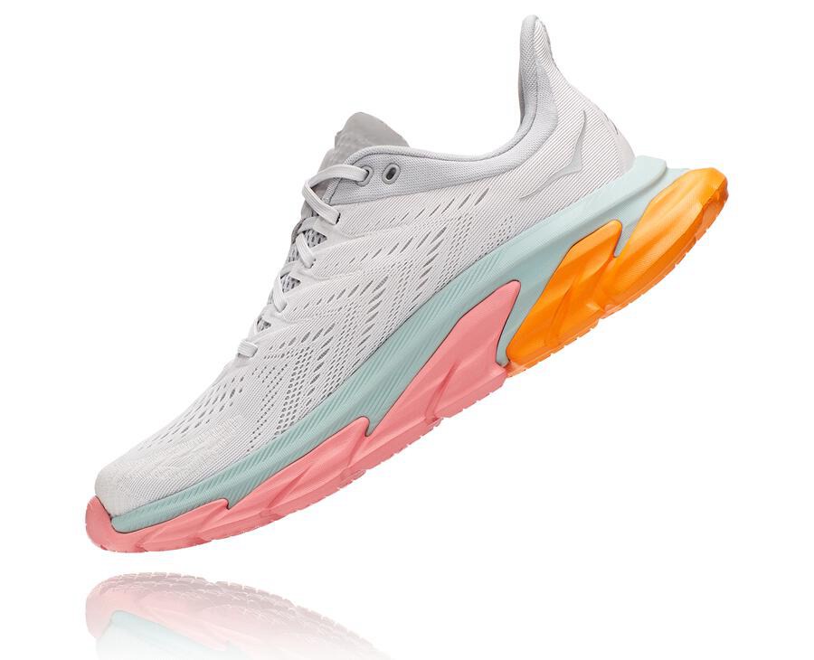 Hoka One One ランニングシューズ メンズ 白 - クリフトン 縁 - VL3645097